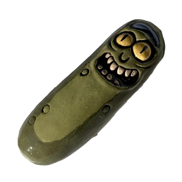 Ceramic Special Water Pipes / Pickle Rick 7.5in